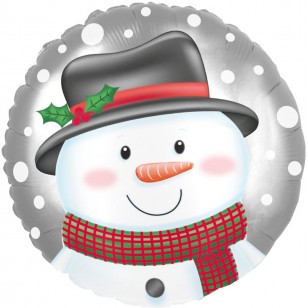 Snowman Face North Pole Balloon